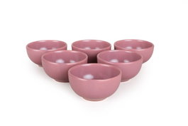 Hermia Juego de 6 Salseras de Cerámica Violeta